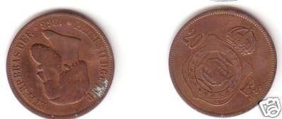 20 Reis Kupfer Münze Portugal 1868