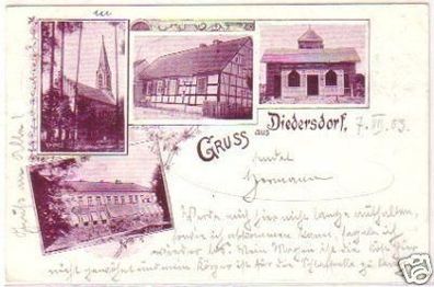 21533 Ak Lithographie Gruss aus Diedersdorf 1903