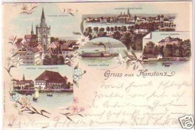 21987 Ak Lithographie Gruss aus Konstanz 1899