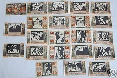 22 Banknoten Notgeld der Stadt Naumburg 1921