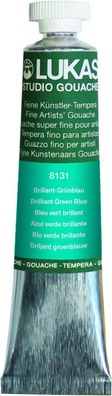 6x Lukas K81310007 Gouachefarbe STUDIO - 20 ml, brillant-grünblau