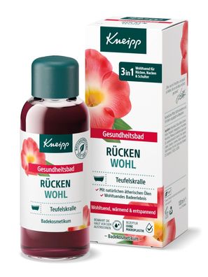 Kneipp Gesundheitsbad Rücken Wohl Teufelskralle mit ätherischen Ölen 100 mlVegan