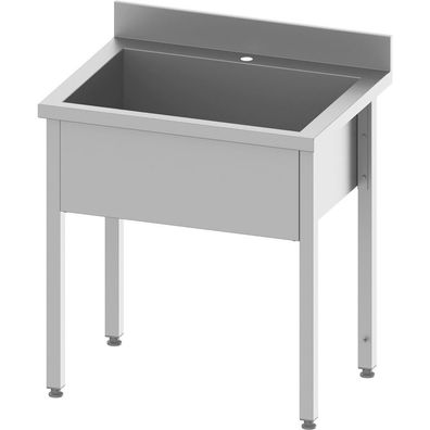 Topfspüle ECO mit einem Becken 800x700x850 mm, 400 mm Beckenhöhe mit Aufkantung,