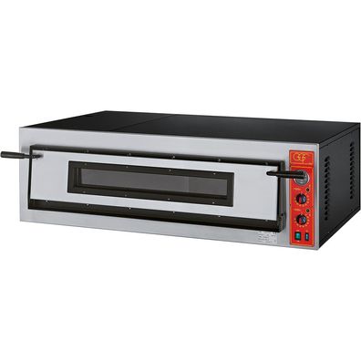 GGF Pizzaofen mit einer Kammer für 6 Pizzen à 360 mm, Vollschamott, 9 kW, 1370 x