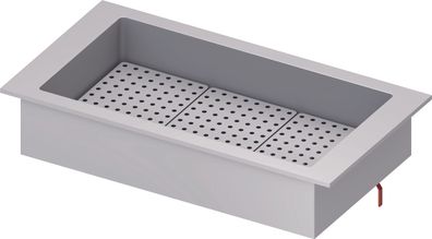 Eiswanne "Drop-In" 3x GN1/1 1155x620x210 mm Edelstahlabdeckung