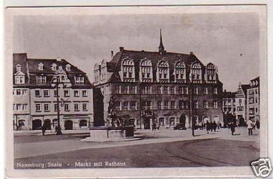 08491 Ak Naumburg Saale Markt mit Rathaus um 1940