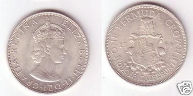 1 Crown Silber Münze Bermuda 1964