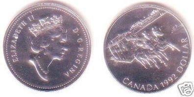 1 Dollar Silber Münze Kanada 1992Postkutschenverbindung