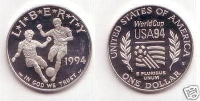 1 Dollar Silber Münze USA Fussball WM 1994