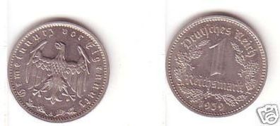 1 Mark Nickel Münze Deutsches Reich 1939 A Jäger 354