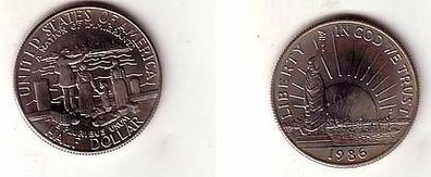 1/2 Dollar Nickel Gedenk Münze USA 1986 in Stempelglanz