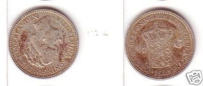 1/2 Gulden Silber Münze Niederlande 1929