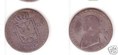 1/6 Taler Silber Münze Preussen Fr. Wilhelm III 1803 A