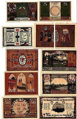 10 Banknoten Notgeld Frose Anhalt 1921
