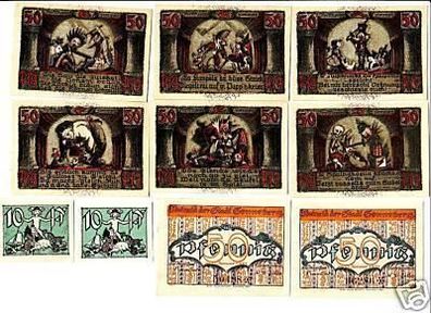 10 Banknoten Notgeld Stadt Sonneberg 1921