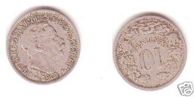 10 Centimes Nickel Münze Luxemburg 1901