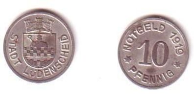 10 Pfennig Notgeld Eisen Münze Stadt Lüdenscheid 1919