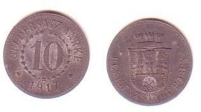 10 Pfennig Notgeld Zink Münze Stadt Posen 1917