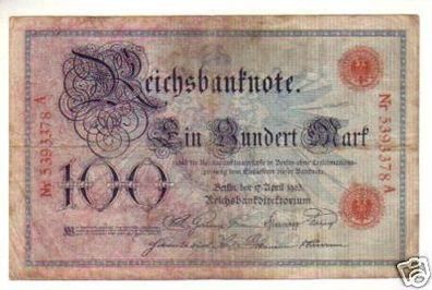 100 Mark Banknote Deutsches Kaiserreich 1903