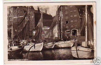 10283 Ak Kiel Fischereihafen um 1940