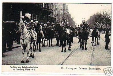 11196 Ak Festzug zur Jahrhundertfeier in Hamburg 1913