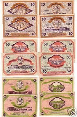 12 Banknoten Notgeld Stadt Friedrichroda Thüringen 1921