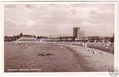 14089 Ak Hannover Maschsee Strandbad um 1940