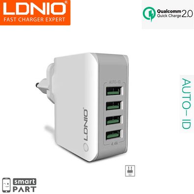 Universal Schnell Ladegerät 4-Port USB Netzteil Adapter Mehrfach Fast Charger