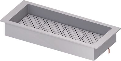 Eiswanne "Drop-In" 4x GN1/1 1480x620x210 mm Edelstahlabdeckung