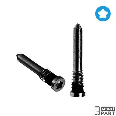 2x Für iPhone X|XS|Max Pentalobe TORX 5-Stern Schrauben Set Schwarz Dock Screws