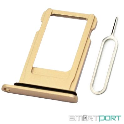 FÜR iPHONE 8 PLUS 8+ SIM KARTEN HALTER FACH Einschub GOLD MIT NADEL ÖFFNER SLOT