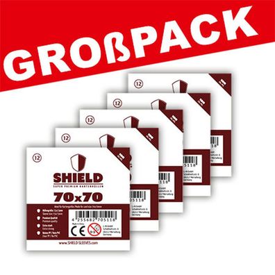 Shield 12 - (100er Großpack) 100 Super Premium Kartenhüllen für Kartengröße 70 x