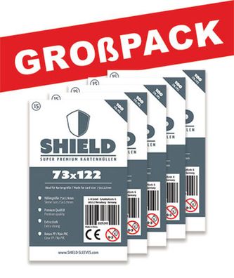 Shield 15 - (100er Großpack) 100 Super Premium Kartenhüllen für Kartengröße 73 x