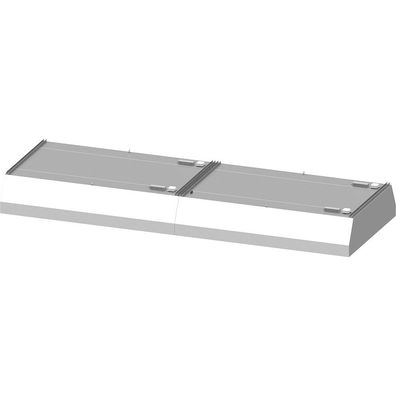 Deckenhaube "Basic Line", Trapezform 4600 mm x 1600 mm mit Flammschutzfilter Typ B