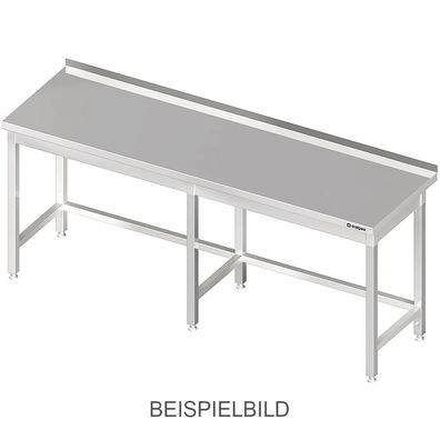 Arbeitstisch ohne Grundboden, 2700x600x850 mm, mit Verstrebung, ohne Aufkantung,