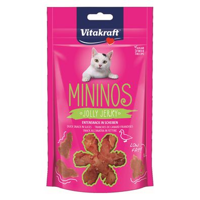 Vitakraft Katzensnack Mininos, Entensnack in Scheiben - 40g