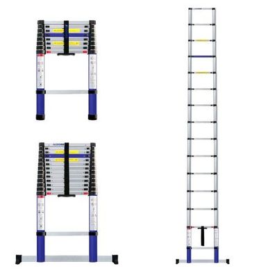 Aldorr Teleskopleiter Home mit Soft Close Mechanismus 14 Sprossen