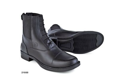 Reitstiefelette Stiefeletten Dekorative Schnürrung Echtleder