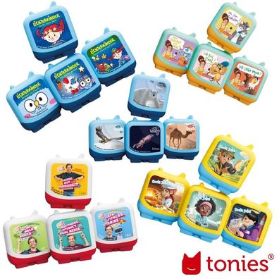 CLEVER-TONIES 4er SETS für die Toniebox stapelbar Hörspiel Audio Kinder