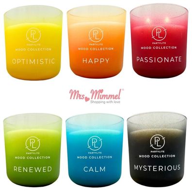 Partylite MOOD Duftwachsglas Duftkerze Stimmungskerze ACTIMOOD® FARBIG diverse