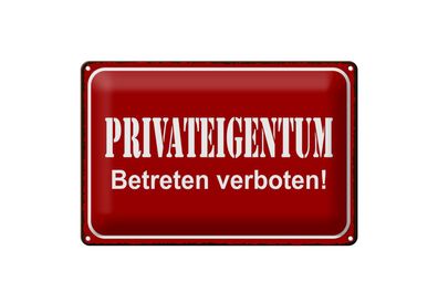 Blechschild Spruch 20x30 cm Privateigentum Schild