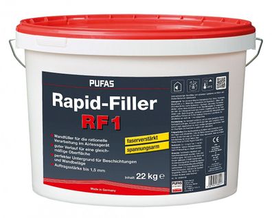 Pufas Rapid-Filler RF 1 - 22 kg weiß