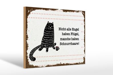 Holzschild Spruch 12x18 cm Nicht jeder Engel Schild