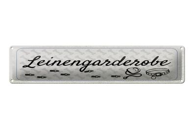 Blechschild Spruch 46x10 cm Leinengarderobe Schild