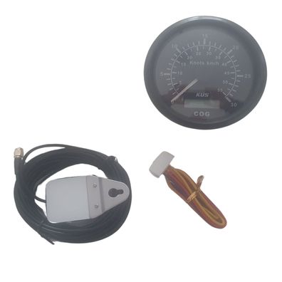 KUS GPS Geschwindigkeitsmesser analog 30kn 55km/h mit digitalem Kompass - schwarz