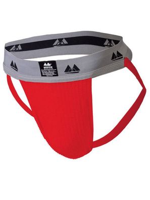 MM Original Edition Jockstrap - Taillenband 5 cm/2'' - rot/grau