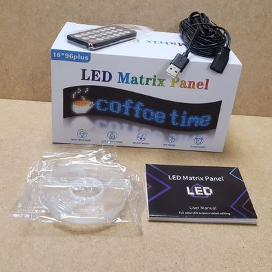 1536 LED Flexible Display USB Panel Auto Scrolling Animation Anzeigefeld Bildschir