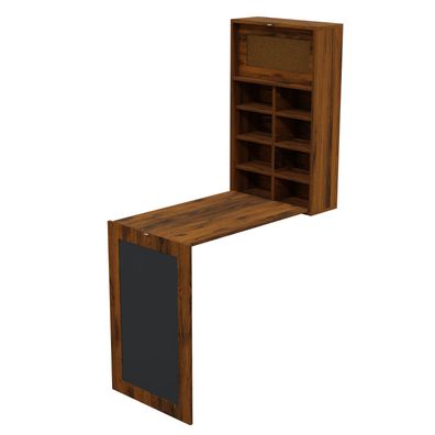 HAGO® Wandklapptisch Vintage Regal Schreibtisch Tafel Klappbar Stauraum Pinnwand