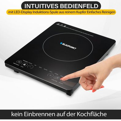 Induktionskochplatte 1 Platte 2000W Induktion Camping Kochfeld Einzel Blaupunkt