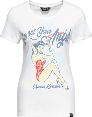 Queen Kerosin Damen Print T-Shirt I´m not your Angel